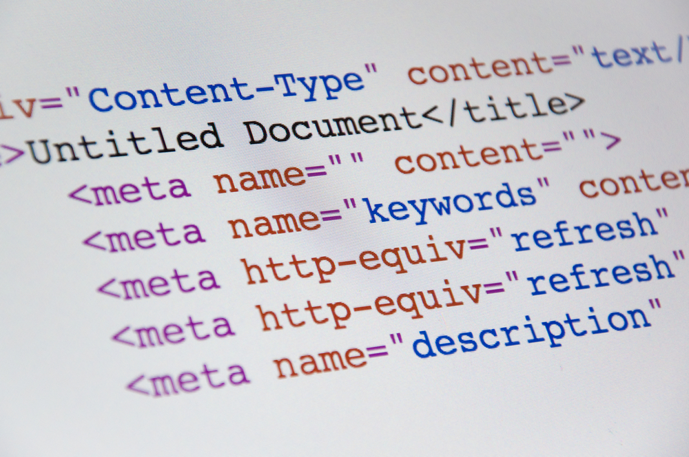 HTML codes containing content and keywords that are used for SEO services